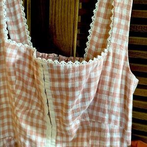 Pink Gingham Sleeveless dress REFORMATION